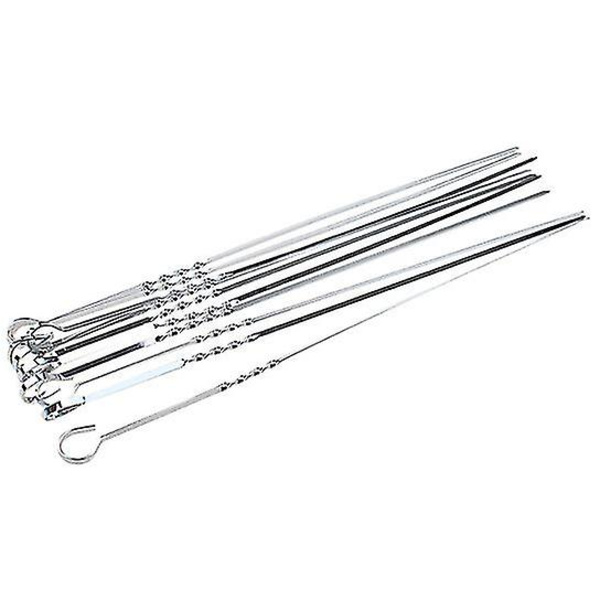 20 kpl Bbq-vartaat litteät metalliset grillausvartaat ruostumattomasta teräksestä valmistetut shish kabob -tikut