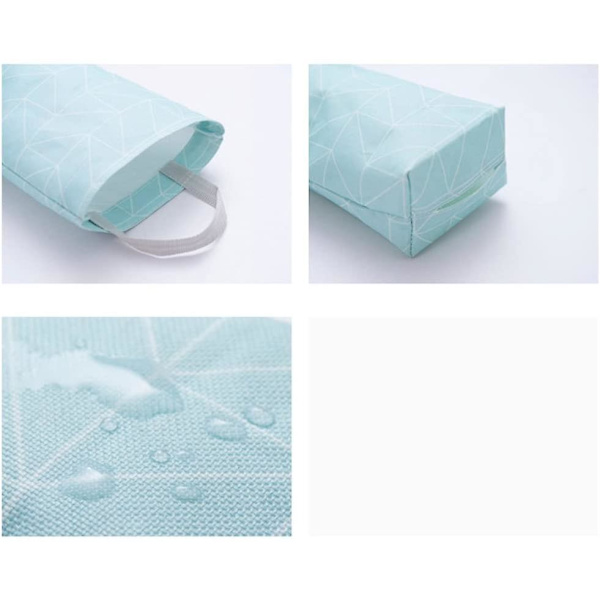 2 stk. Plastikposeholder Vandtæt Væghængt Indkøbspose Organizer Holder Blue