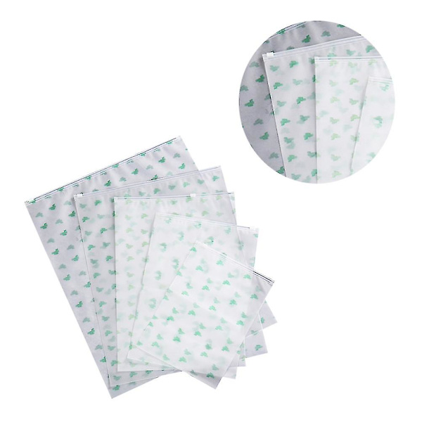 5 stk. Kaktus Frosted Opbevaringspose Rejse Bærbar Kosmetik Toiletartikler Tøjpose Beholder Organizer