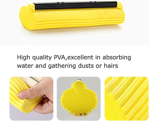 3 stk 27 cm absorberende svampmopphodefyll, mopphode, kostputer, erstatningssvampmoppputer