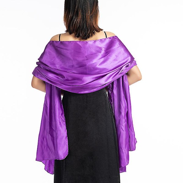 Mjuk Brud Sjal Stola Halsduk för Kvinnor Bröllop Brudtärnor Purple
