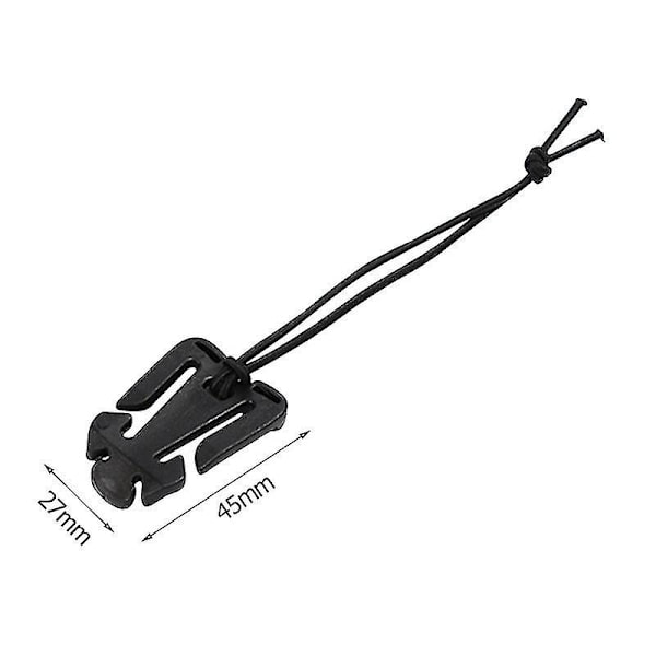 10 st ryggsäcks spänne karbinhakar utomhus nylon camping väska hänge krok klämma Black