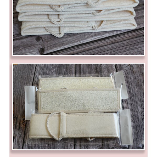 Beige Badrem Ryggskrubbare Ekologisk Exfolierare Massage Ryggskrubbare Spa Duschverktyg För Män Kvinnor