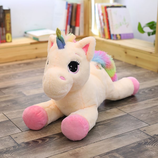 Barn Enhörning Plysch Teddy Regnbåge Flerfärgad Pony Djur Gosedjur Presenter för flickor 15" Rosa