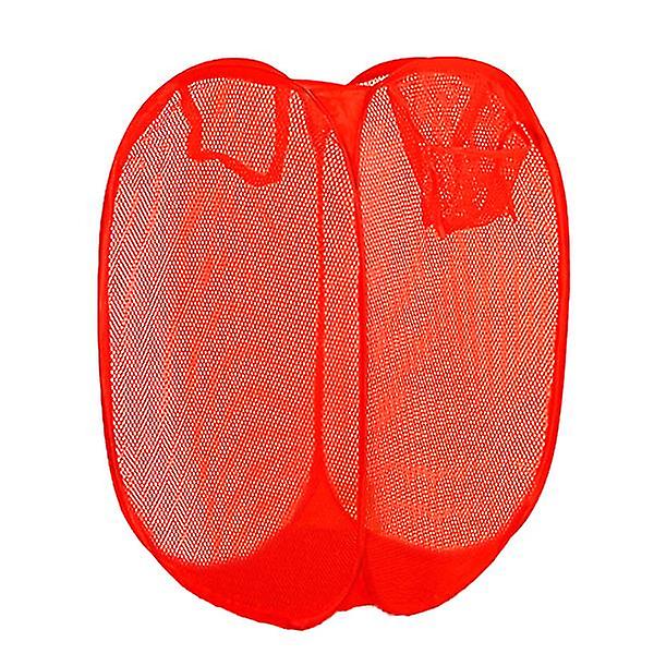 Nyhet Hopvikbar Andningsbar Mesh Style Smutsig Kläder Förvaring Tvättkorg Förvaringsväska Påse (slumpmässig färg)