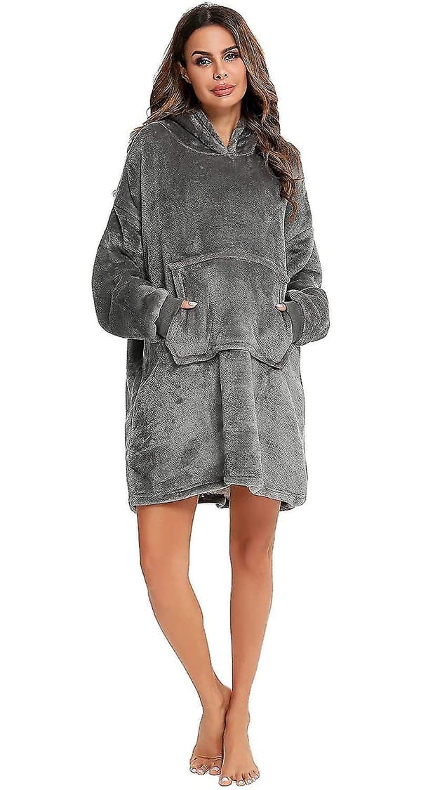 Hupullinen fleece-peittohuppari