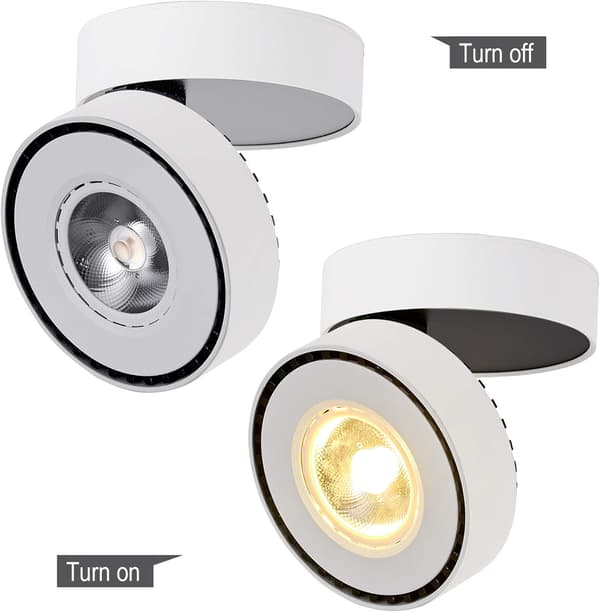 12W LED loftslampe, justerbar lysboks