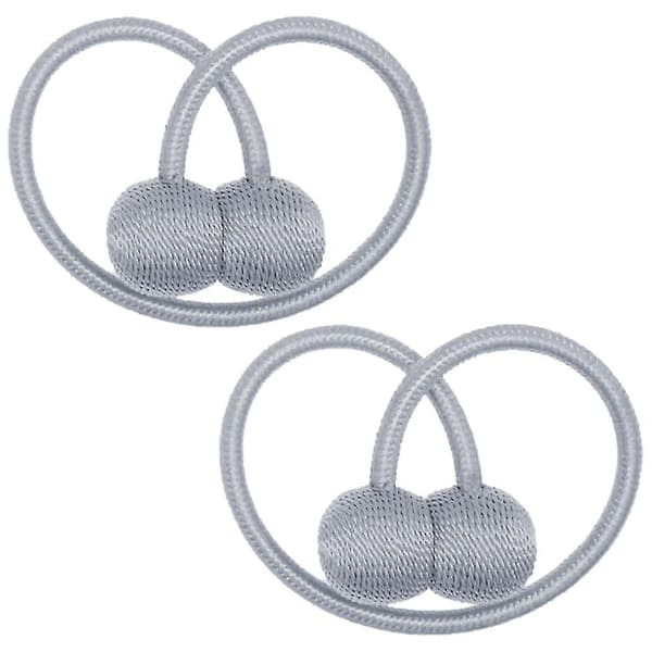 Magnetiska gardinbindningsklämmor Gardinspännen Hållare Grey