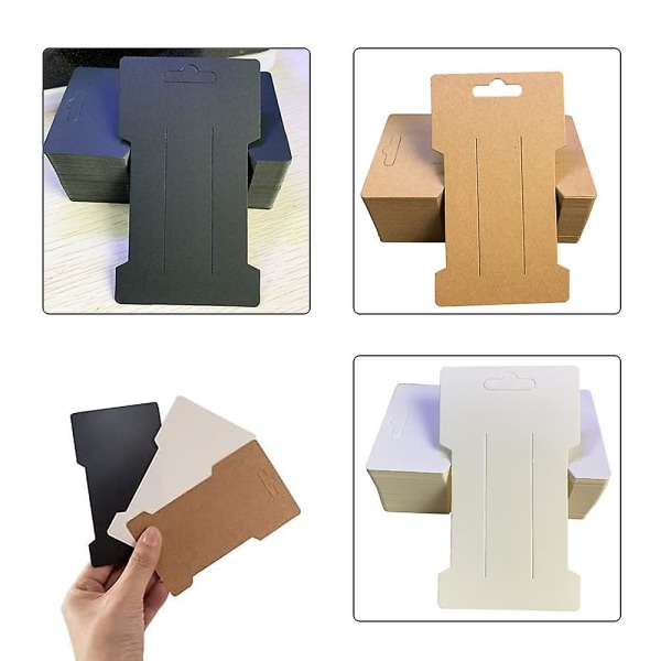 100 st hårklämma displaykort papper hårnål displaykort kraftpapper hårnål kort för hårsnodd hårklämmor Khaki