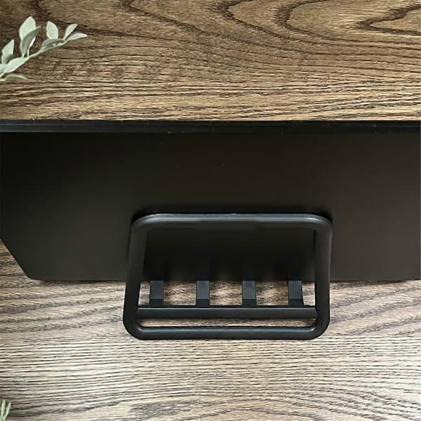 Justerbart Lodret Laptop Stativ - Notebook & Tablet Holder Lodret Opbevaringshylde Sort