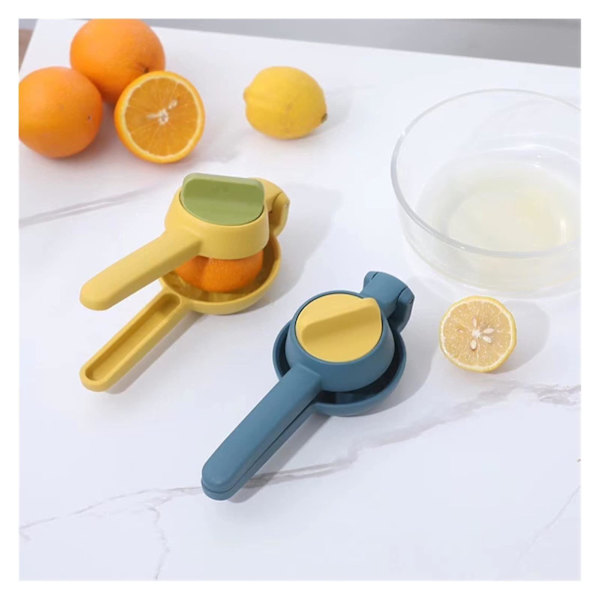 Håndpresset frugtpresser Enkel manuel juicer Husholdning Lille citronklemme Citronpresser Frugtkøkken Yellow