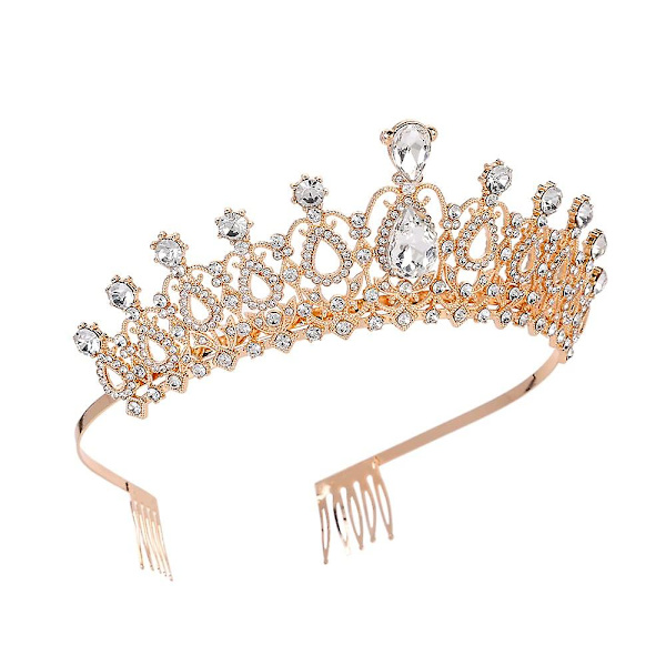 Bryllupstiara Brud Tiara Krystal Rhinestones Tiara Krone Med Kam Til Brud Bryllup Krone Med Kam
