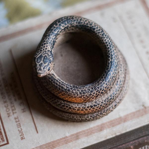 3D Coiled Snake Resin Ljusstake Ljusstake Prydnad Heminredning 2 Stycken
