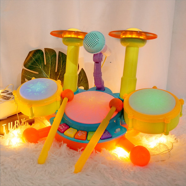 Trommesæt, legetøjstromme, musik legetøj, læring legetøj, jazz tromme børns legetøj trommesæt baby tidlig uddannelse legetøj cool musik tromme percussion instrument