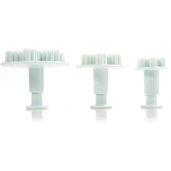 2 sett med 3 stk julekakeform Snow Bottle Mold for dekorering av fondantkaker sukkerpasta Fine Snowflakes