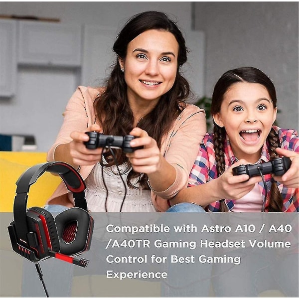 Reserve lydkabel med volumkontroll for Astro A10 A40 Gaming Headset 2m