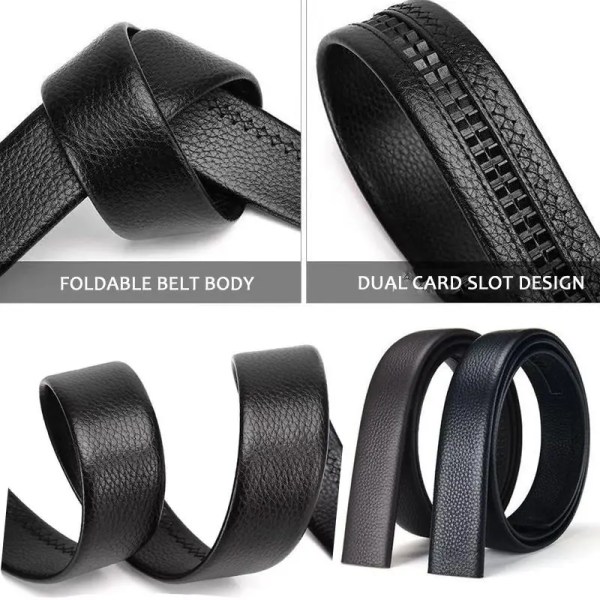 Men's belt casual business men's belt cow belt automatic adjustment men's gift belt