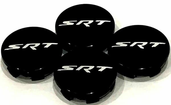 4 st 2,5\" SRT fälgnavkapslar för Dodage CHALLENGER CHARGER Svart Silver
