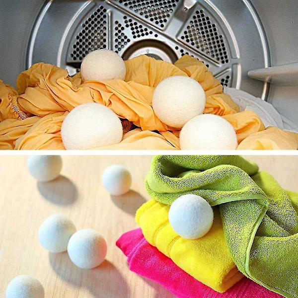 10/8/6 stk ull tørketrommelballer sett gjenbrukbar magisk organisk håndlaget vaskeri ball klær tørketrommel vaskemaskin tilbehør 6pcs