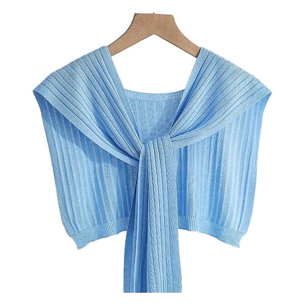 Cashmere Sjal Wrap Aftonklänning Himmelblå