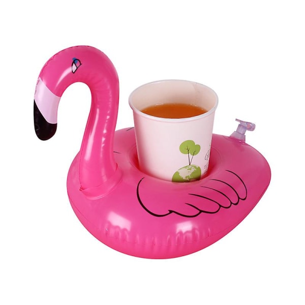 6-osainen puhallettava mukiteline, kylpyläjuomateline, puhallettava uima-allas, uima-allaslelut, sopii juhliin, lomailuun ja uintiin Large pink swan