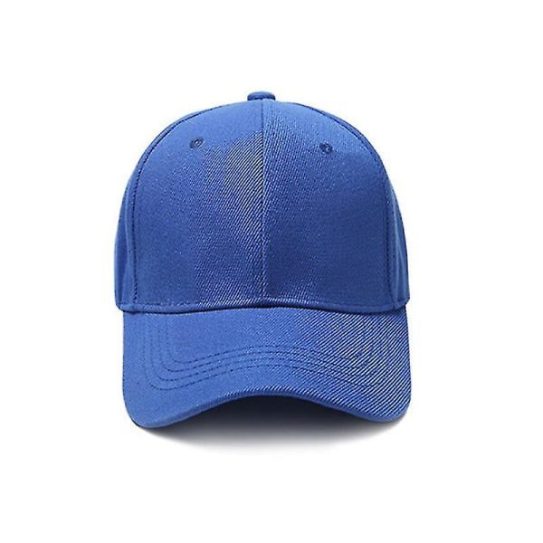 Klassinen yksivärinen baseball-lippis, säädettävä unisex-lippis, rento hip hop -lippis Royal Blue