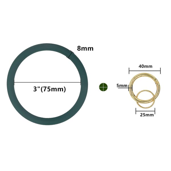 Silikone håndleds nøglering cirkel armbånd gummi bangle rund nøglering holder Black