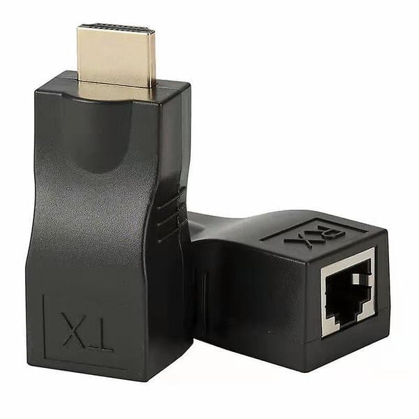 HDMI Over Ethernet Kabel 3D Nul-Latency Sender og Modtager Balun Kit Black
