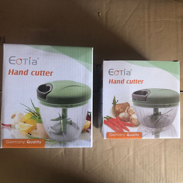 Manuell hackare, 500 ml 3 rostfria blad, kökslökhackare Multi-hackare för grönsaker, kött, lök, vitlök, krossa barnmat