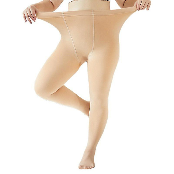 Kvinder Vinter Fleece Varme Fleece Foret Leggings Til Kvinder, Plus Størrelse Falske Gennemskinnelige Flawless Ben Strømpebukser 100 G Til -10-5 C