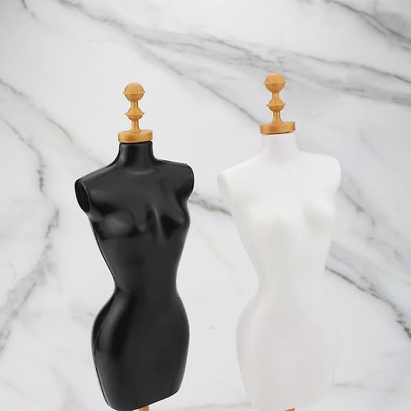 Sort Mannequin Stativ Model Til Dukker Tøj Kjole Display Holder 25cm white