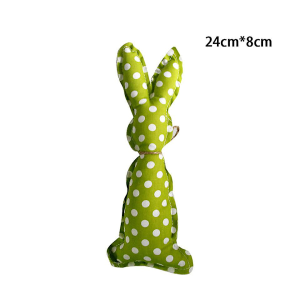 1 set tyg påskkaniner morötter färgglada bomullsägg för glad påskfest hängande dekorationer barn påsk diy gåvor leverans Green M