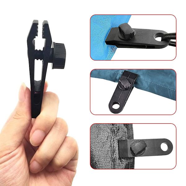 12 st presenningar klämmor kraftig lås grepp klämmor tumskruv tältklämma säkrar presenningar markis klämma set för camping presenningar markiser husvagnsmarkiser bilöverdrag 10Pcs