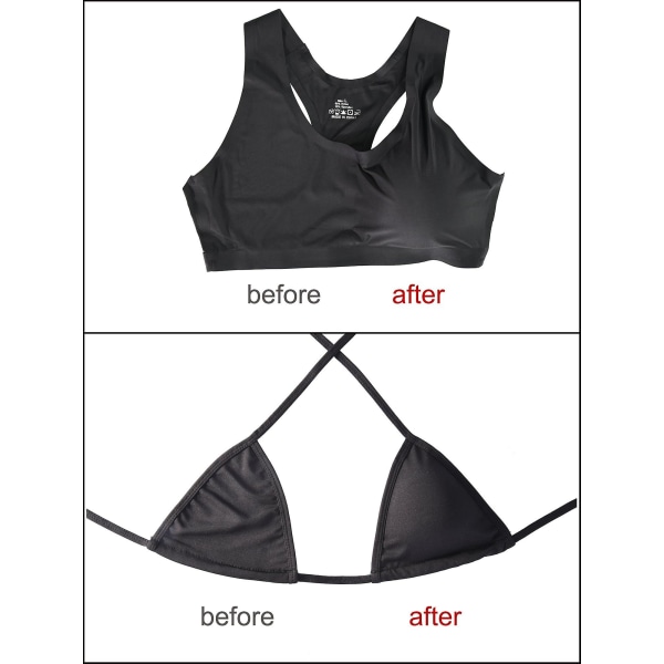 3 par bröstkuddar, triangulär form bikini pad, bh-inlägg, push up pad, 3 färger