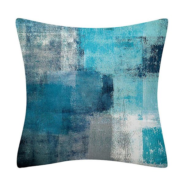 18x18 tommer pudebetræk kunsttryk pudebetræk boligindretning pudebetræk soveværelse sofa stue pudebetræk Blue