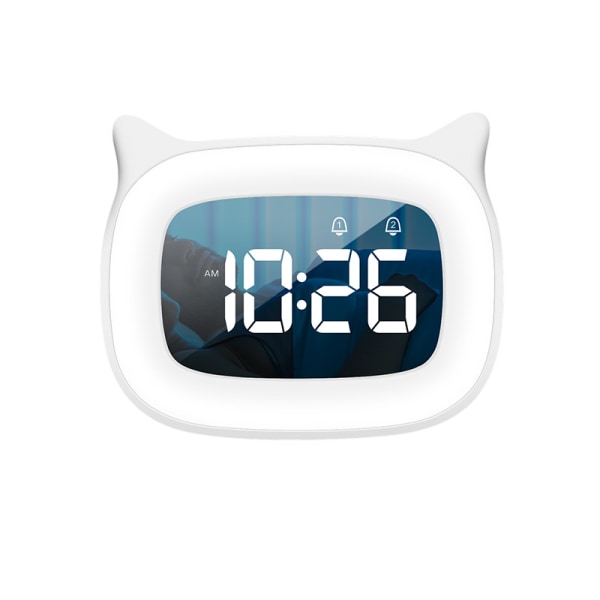 Resväska väckarklocka, svart bärbar LCD digitalklocka med temperatur, 12/24H, snooze-funktion, bakgrundsbelysning och batteridriven för resor, sovrum,
