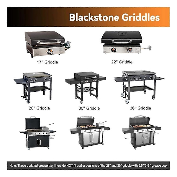 30 stk. fedtkopsforinger til 17, 22, 28, 30, 36 tommer stegeplade, fedtkopsforing grillfedtbakke