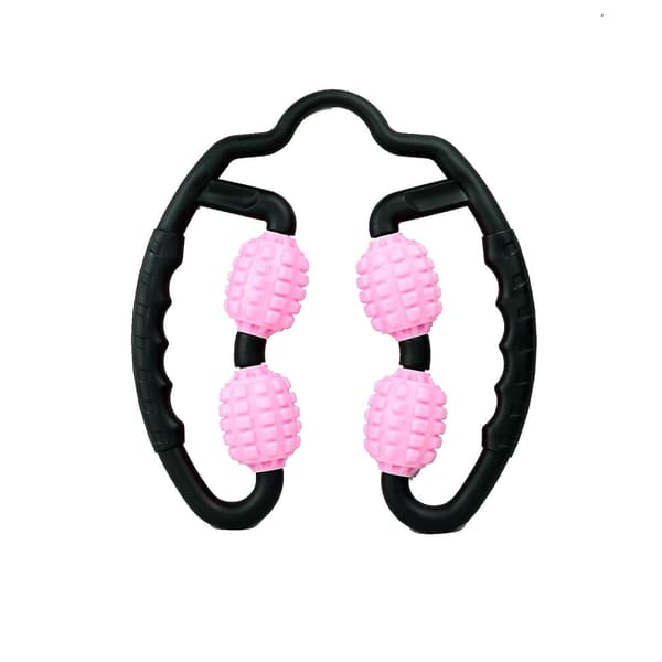4 hjul rullande triggerpunkt massagepinne Pink