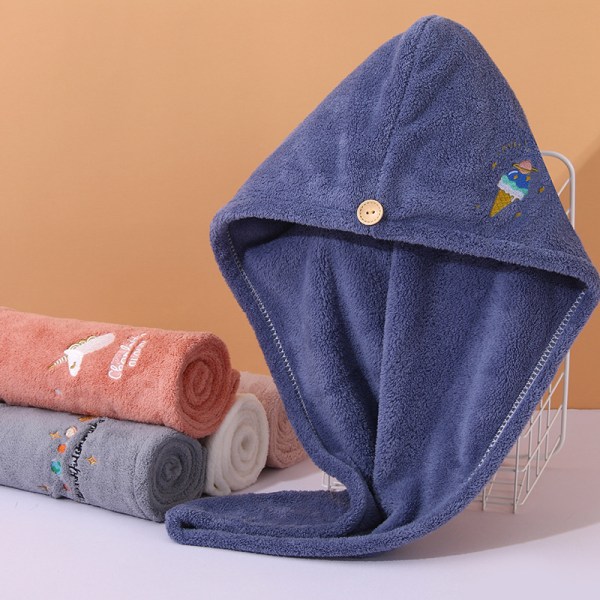 1 kpl Kuiva hiustenkuivauspyyhe Super Absorbent Thicken Wrapped Hair Towel Bathing Cap