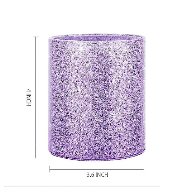 Työpöydän kynäteline, meikkisivellin, nahkainen säilytysputki, PU-nahka Purple