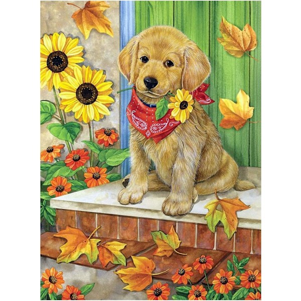5D Diamantmålningsset för Hund, 5D Diamantmålningsset för Djur, 5D Diamantmålningsset för Hund, Hund Diamantmålningsset, Väggdekor 30x40cm