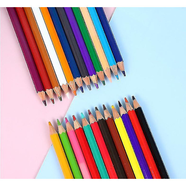 12 24 36 fargestifter sett skolemateriell assorterte farger lange 36pcs