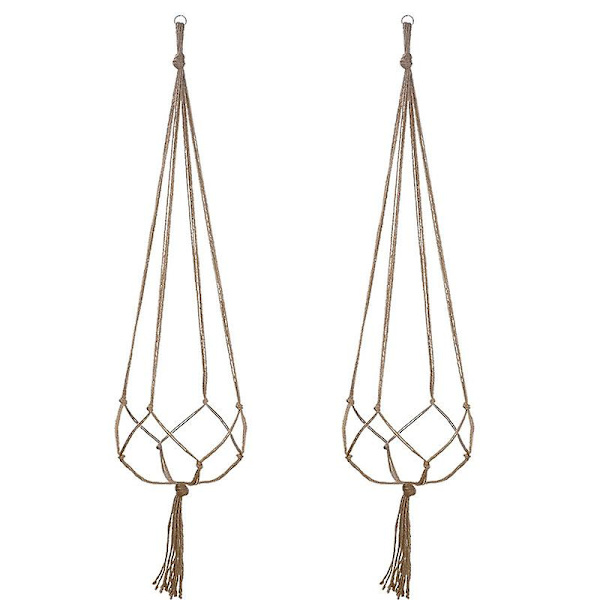 2 kpl Kukkien ruukku Ripustus kori Verkko tasku 90cm 2pcs 105cm