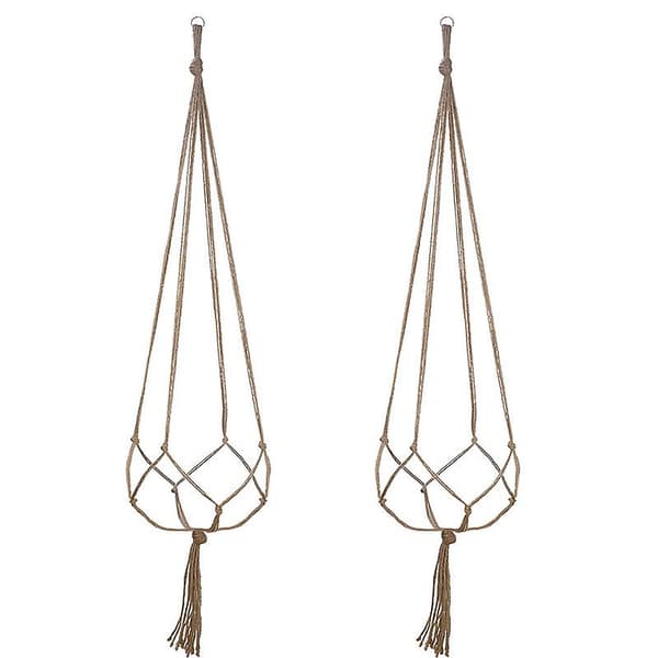 2 stk. Blomsterpotte Hængende Kurv Net Lomme 90cm 2pcs 105cm