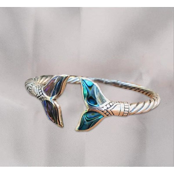 Kvinnors sjöjungfru armband smycken silver abalone skal armband marin
