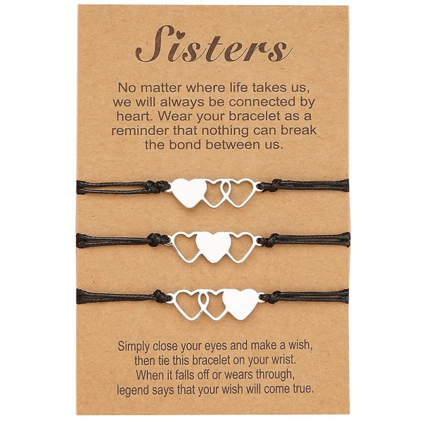 Syster Armband För 3 Syster Bästa Vän Smycken Armring Gåva Vänskap
