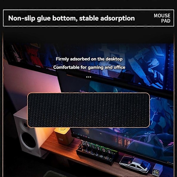 Black Myth Musematte Gaming Laptoper Musematte Gamer Teppe Tastaturmatte Skrivebordsbeskytter Stor Musematte