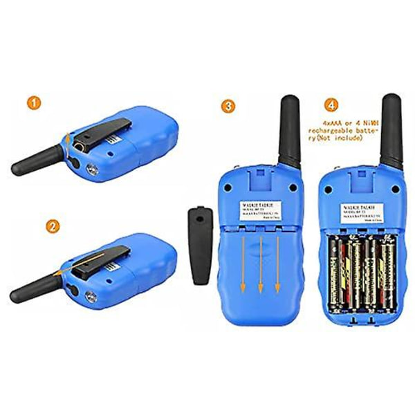 Walkie-talkies för barn 22 kanaler 2-vägs radioleksak med bakgrundsbelyst LCD-ficklampa set utomhusäventyr vandring camping utrustning spel för flickor och pojkar