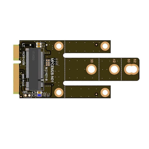 Adapterkort MPCIE til KEY-B Udvidelsesslot MINIPCI-E til M.2 NGFF NIC Adapterkort WIFI Interface til M Adapterkort A