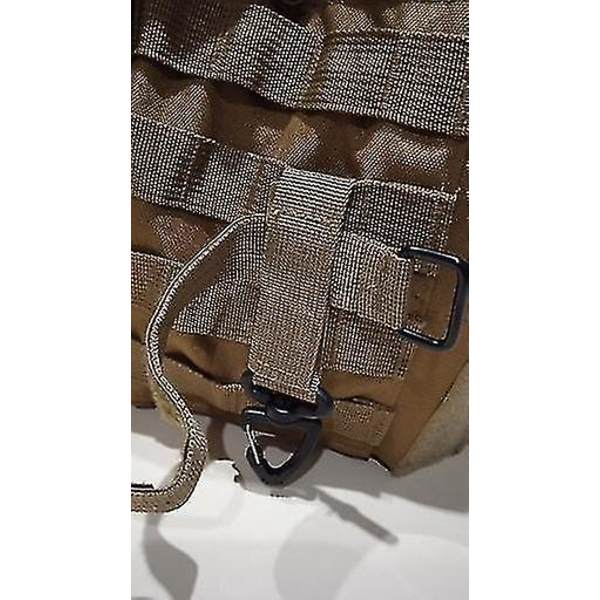 Ny multifunktionell nylonhandskar krok arbete säkerhetsklämma utomhus taktisk klättring rep anti-förlorad camping hängande spänne Khaki